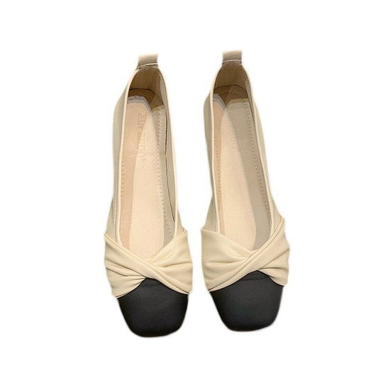 Damen Ballerinas mit modernem Knotendesign und kontrastierender Sohle R&B