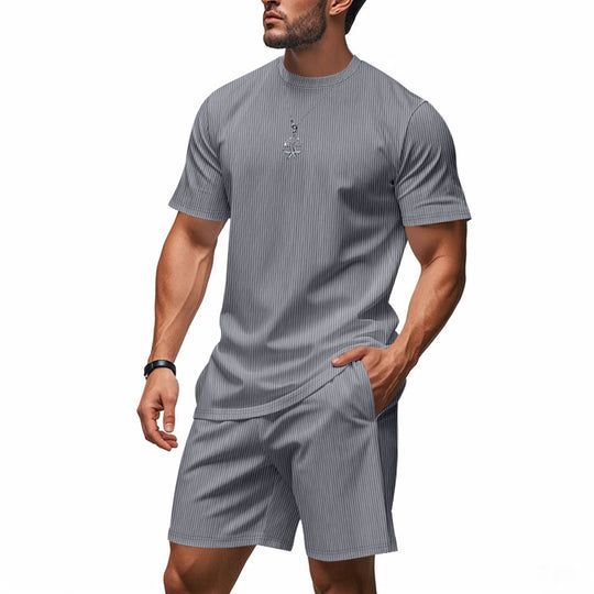 Herren stylishes Freizeit-Set aus atmungsaktivem Material R&B