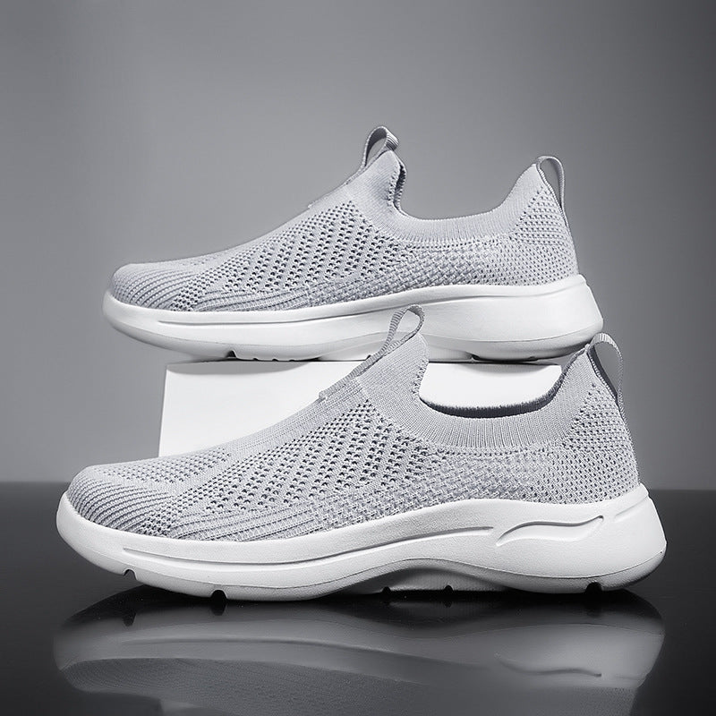 Damen Atmungsaktive Strick-Sneaker mit elastischem Schaft und rutschfester Sohle