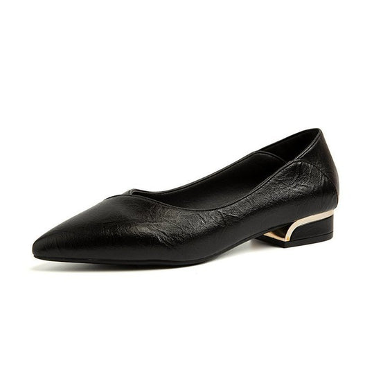 Damen elegante Spitze Ballerinas mit modischem Absatz R&B