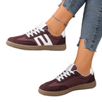 Damen modische Sneakers mit hochwertigem Veloursleder und rutschfester Sohle R&B