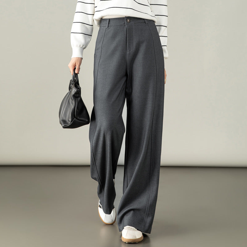 Damen elegante weite Stoffhose