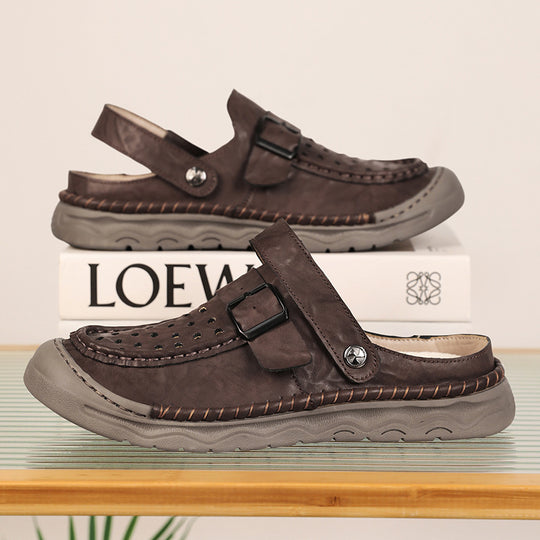 Damen Komfortable Clogs mit verstellbarem Riemen und atmungsaktiver Obermaterialstruktur R&B
