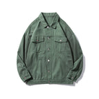 Damen Casual Utility-Jacke mit klassischen Druckknöpfen und praktischen Taschen