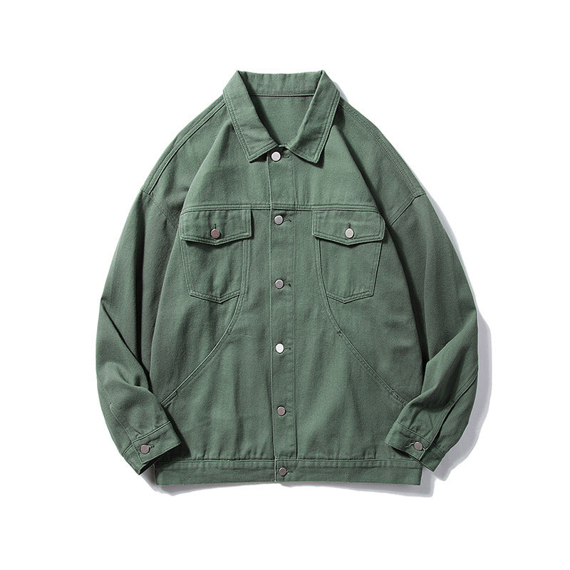 Damen Casual Utility-Jacke mit klassischen Druckknöpfen und praktischen Taschen