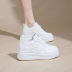 Damen Plattform Sneakers mit atmungsaktivem Obermaterial und stoßdämpfender Sohle R&B