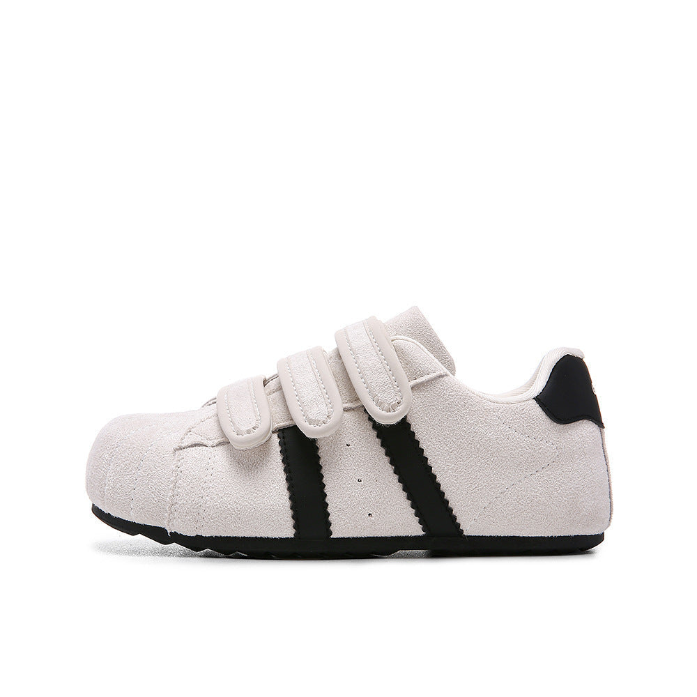 Damen bequeme Klettverschluss-Sneaker aus hochwertigem Wildleder