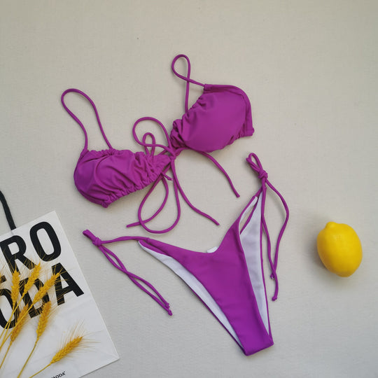 Damen Triangel-Bikini mit regulierbaren Bindebändern R&B