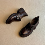 Damen Moderne Halbschuhe mit verstellbarem Riemen und bequemer Sohle R&B