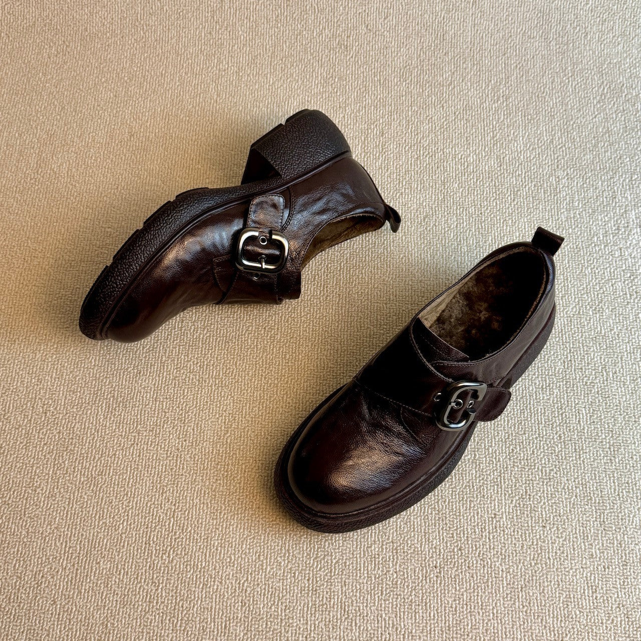 Damen Moderne Halbschuhe mit verstellbarem Riemen und bequemer Sohle R&B