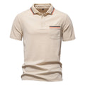 Herren Poloshirt mit modernem Streifenakzent und samtweichem Gewe