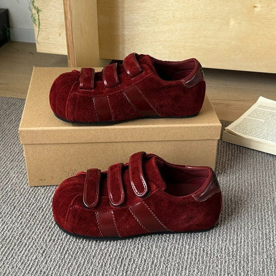Damen Clogs mit praktischem Klettverschluss und weichem Wildlederobermaterial R&B