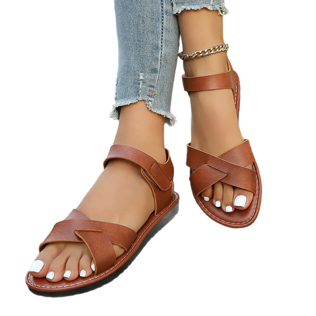 Damen Trendige Sandalen mit geflochtenem Riemen-Design und komfortabler Sohle R&B