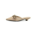 Damen spitze Slingback Mules mit zierlicher Schleifenverzierung R&B