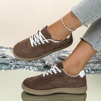 Damen Sneaker aus weichem Wildleder mit rutschfester Sohle R&B