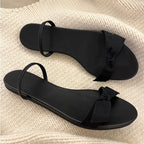 Damen Zehentrenner-Sandalen mit süßem Schleifendetail und komfortablem Fußbett R&B