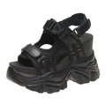 Damen Sportliche Plateau-Sandalen mit verstellbaren Riemen und rutschfester Sohle