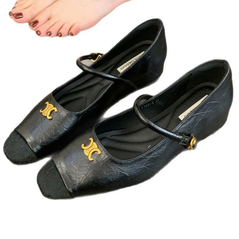 Damen Ballerinas mit dekorativer Schnallen-Applikation und elegantem Schnitt R&B