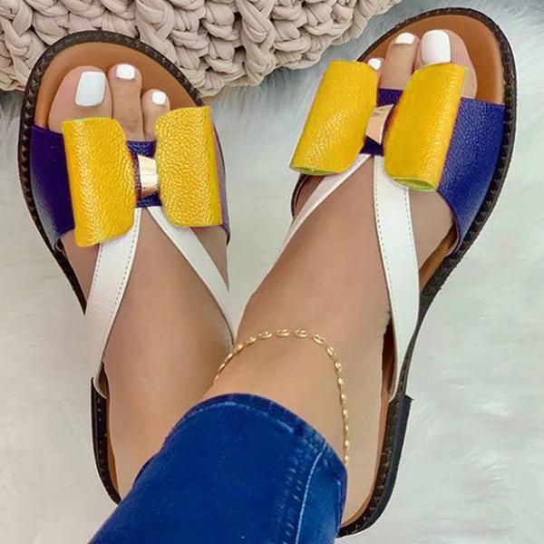Damen Bequeme Sandalen mit auffälligem Schleifendetail R&B
