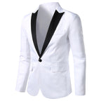 Herren Eleganter Smoking Blazer mit schwarzem Revers
