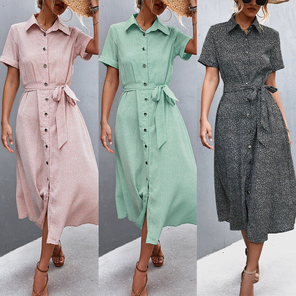 Damen Hemdblusenkleid mit praktischen Knopfdetails und taillierbarem Gürtel R&B
