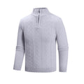 Herren modischer Strickpullover mit hohem Kragen und strukturiertem Design