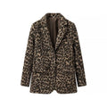 Damen elegante Leopardenblazerjacke R&B