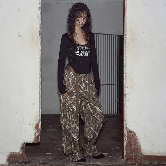 Damen Cargo-Hose mit vielseitigem Camouflage-Design und praktischen Taschen R&B