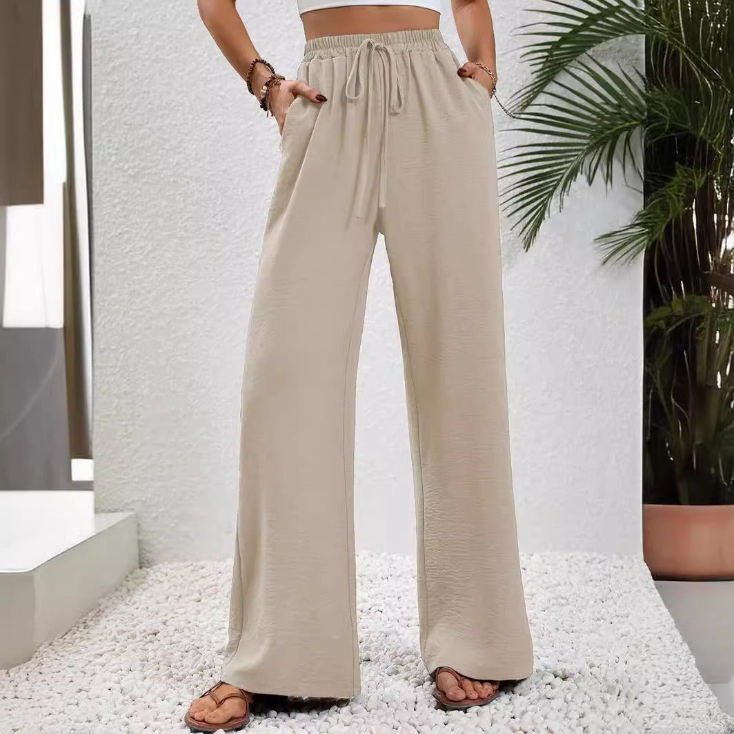 Damen Weite Sommerhose mit elastischem Bund und Taschen R&B