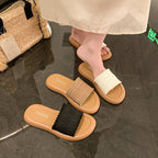 Damen modische Mules mit zierlichem Textilmuster