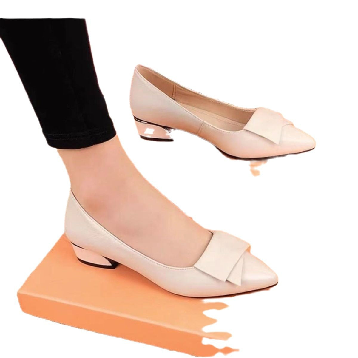 Damen Elegante Ballerinas mit modischem Schleifendetail R&B