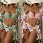 Damen Bikini mit Rückenfreier Schnitt und Hochgeschnittenem Slip R&B