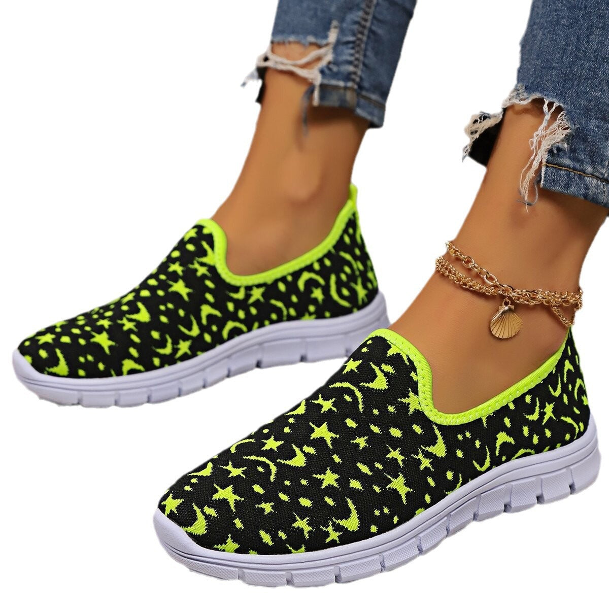 Damen Slip-On Sportliche Sneakers R&B