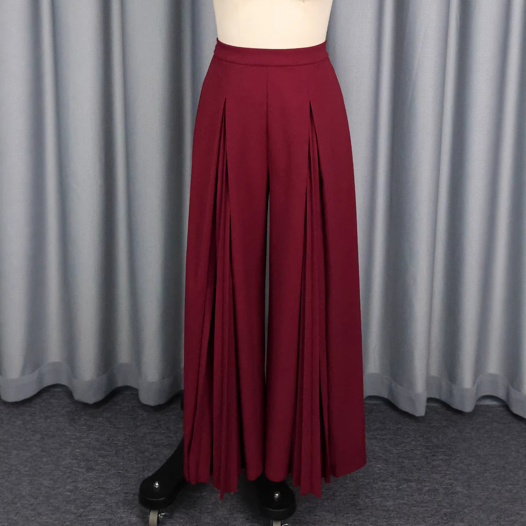 Damen Plisseehose mit hohem Bund und elegantem Faltenwurf R&B