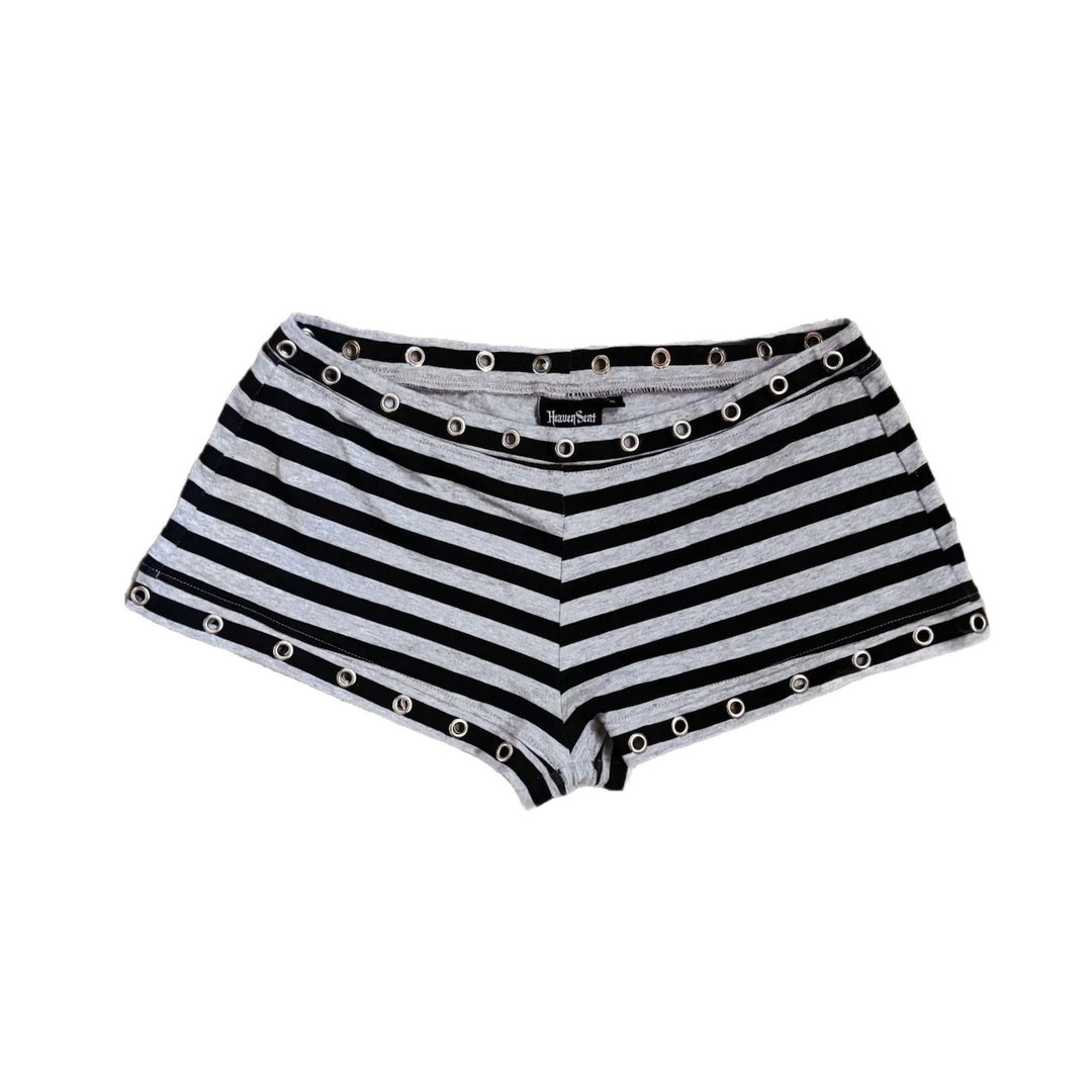 Damen Hipster Shorts mit modischem Streifenmuster R&B