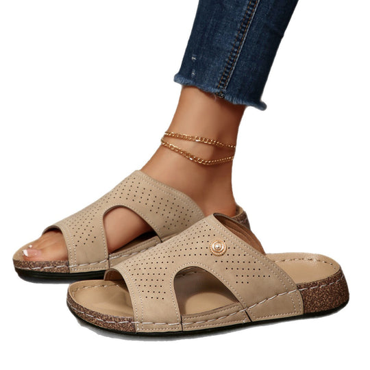 Damen Komfortable Badesandalen mit atmungsaktivem Obermaterial und ergonomischem Fußbett R&B