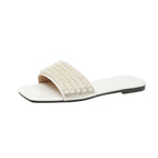Damen Glamouröse Riemensandalen mit eleganten Perlenverzierungen R&B