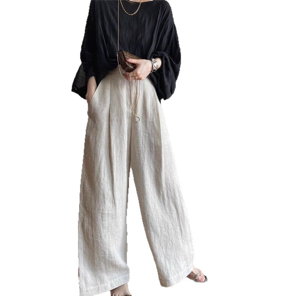 Damen Weite Leinenhose R&B