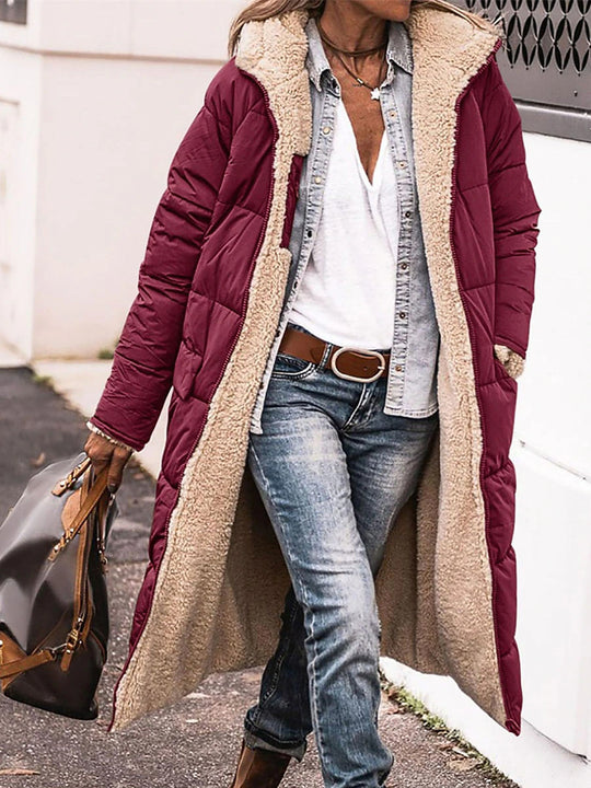 Damen Teddy-Parka mit besonders weichem Innenfutter und figurbetontem Design R&B