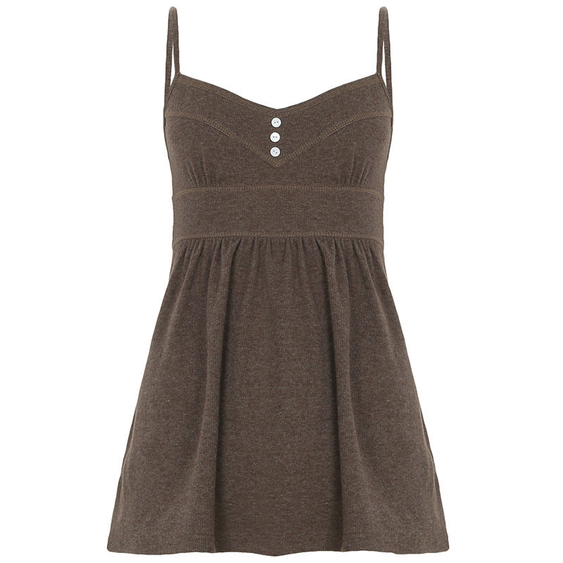 Damen Spaghetti-Trägertop mit eleganter Raffung R&B