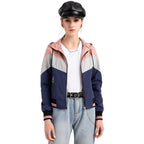 Damen vielseitige Sportjacke mit stylishem Farbblockdesign