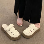 Damen Clogs mit verstellbaren Riemen und komfortablem Plateau R&B