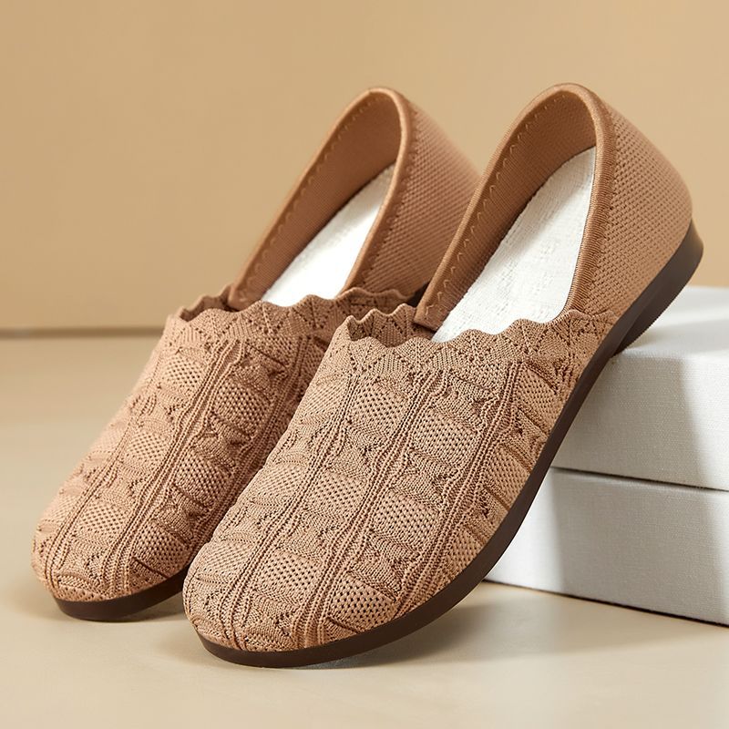 Damen Bequeme Ballerinas aus atmungsaktivem Strickmaterial R&B
