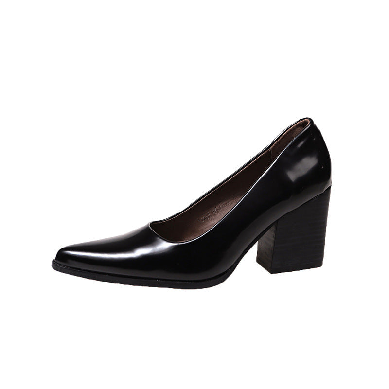 Damen elegante spitze Pumps mit Blockabsatz R&B