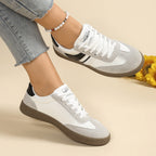 Damen Sportliche Sneakers mit hochwertiger Leder-Verarbeitung und rutschfester Gummisohle R&B