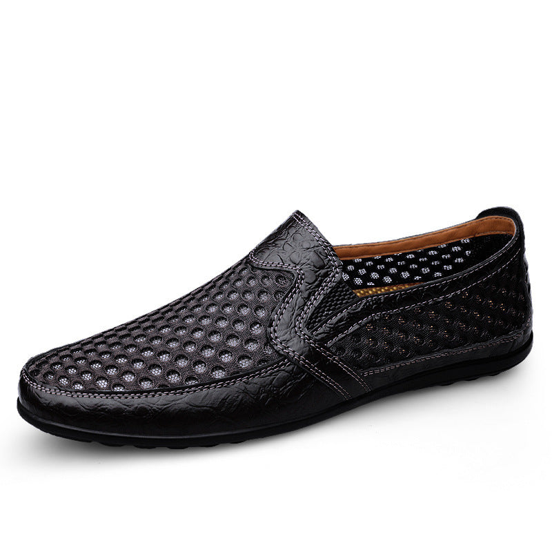 Herren Bequeme und atmungsaktive Slippers mit perforiertem Obermaterial R&B