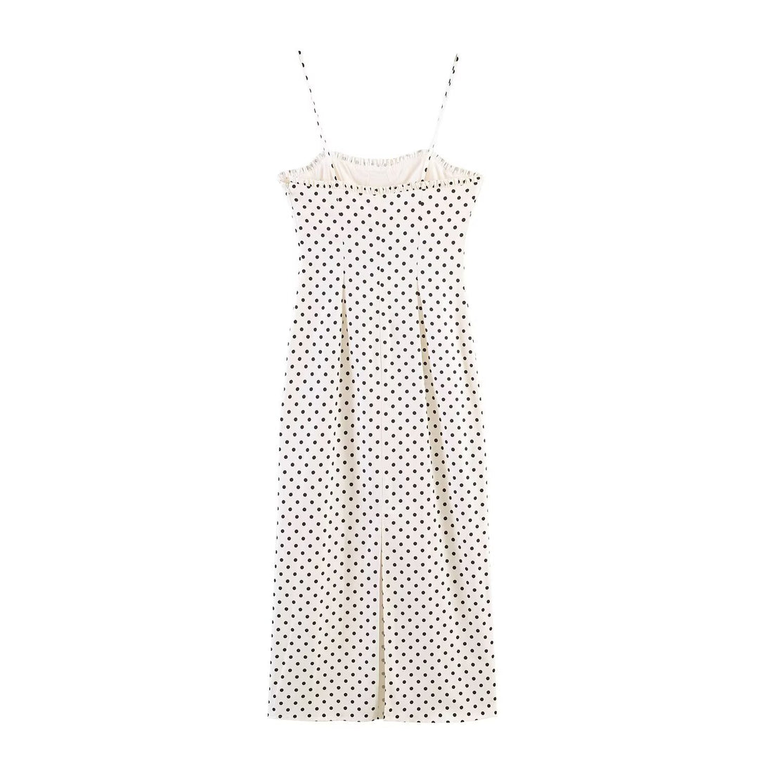 Damen Maxikleid mit Polka-Dots R&B
