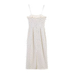 Damen Maxikleid mit Polka-Dots R&B