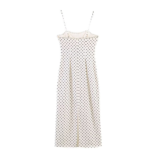 Damen Maxikleid mit Polka-Dots R&B