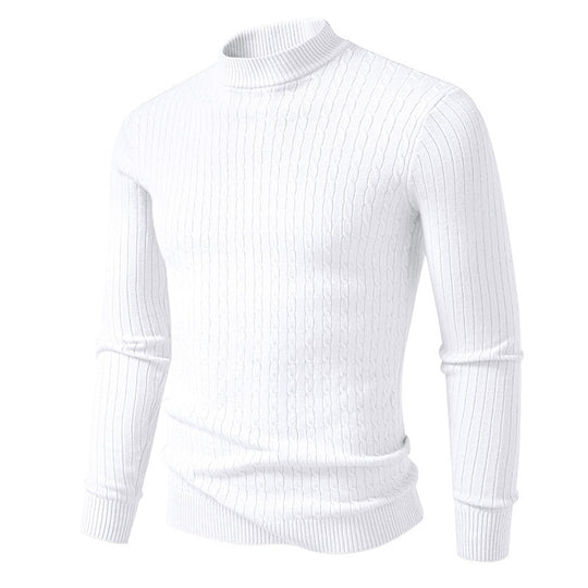 Herren modischer Rollkragenpullover mit strukturierter Oberfläche R&B